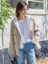 LAUTREAMONT/ロートレアモン LAUTREAMONT 防シワノーカラージャケット≪洗濯機で洗える≫/507992483