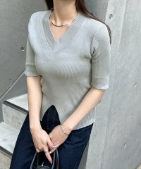 futier land/フューティアランド Futier Land 7分袖リブニットトップス/507992997