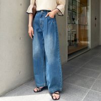 GeeRA/ジーラ GeeRA 2タックワイドデニムパンツ/507993119