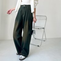 GeeRA/ジーラ GeeRA 2タックワイドデニムパンツ/507993119