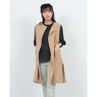 mideu/ミ・デゥー mi・deu・・・ 菱形衿Wクロスロングベスト/507993218