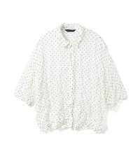 mizuiro ind/mizuiro ind ドットキャッチワッシャーシャツ/507993229