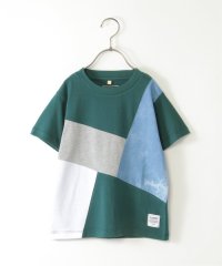 ikka kids/【親子おそろい】ブリーチデニムブロックスTシャツ（120〜160cm）/507810364