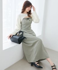 MAJESTIC LEGON/リブニット×デコルテオープンワンピ/507896810