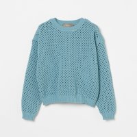 HELIOPOLE/EYELET KNIT CREW NECK/507994064