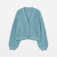 HELIOPOLE/EYELET KNIT V NECK CARDIGAN/507994065