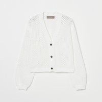 HELIOPOLE/EYELET KNIT V NECK CARDIGAN/507994065