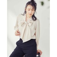 Perfect Suit FActory/パーフェクトスーツファクトリー Perfect Suit FActory ビックボウタイ ジョーゼットブラウス/507995643