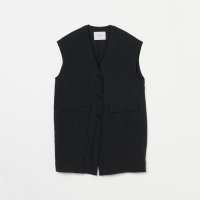 HELIOPOLE/DUNGAREES LINEN LONG GILLET/507995756