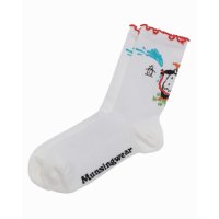 Munsingwear/ミドル丈 メロウ仕様キャラクターペンギン柄ソックス【返品不可商品】/507998095