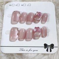 shoppinggo/ショッピングゴー shoppinggo ネイルチップ ブライダル ハート ショート シンプル つけ爪 ネイルアート デコチップ アートチップ オーバル ウエディ/507998542