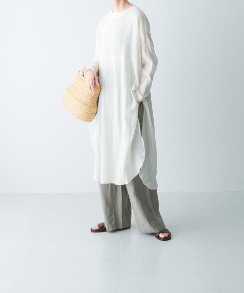 パリコレクション ガーゼロングチュニック(507998746) | fashion d - かぐれ(KAGURE) トップス