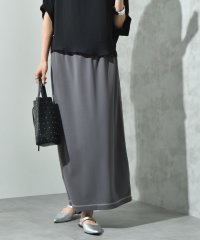 INTERPLANET/インタープラネット INTERPLANET カットジョーゼット配色ステッチナロースカート/507999093