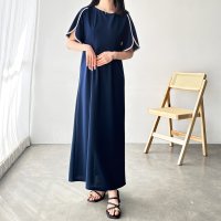 GeeRA/ジーラ GeeRA スリット入りフレアースリーブワンピース/507999129