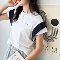 GeeRA/ジーラ GeeRA 《FIRSTMOODコラボ》配色デザイン刺しゅうロゴTシャツ/507999132