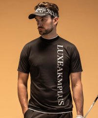 LUXEAKMPLUS/リュクスエイケイエムプラス LUXEAKMPLUS ゴルフ バーチカルロゴ 半袖モックネックTシャツ(吸水 / UVカット)/507999302