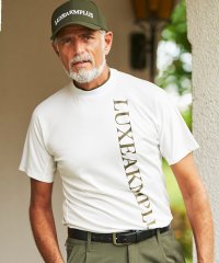 LUXEAKMPLUS/リュクスエイケイエムプラス LUXEAKMPLUS ゴルフ バーチカルロゴ 半袖モックネックTシャツ(吸水 / UVカット)/507999302