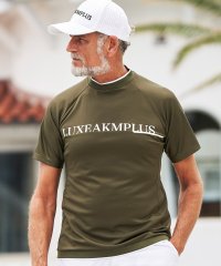 LUXEAKMPLUS/リュクスエイケイエムプラス LUXEAKMPLUS ゴルフ バックロゴ 半袖モックネックTシャツ(吸水 / UVカット / 冷感)/507999303