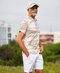 LUXEAKMPLUS/リュクスエイケイエムプラス LUXEAKMPLUS ゴルフ カモ柄 半袖モックネックTシャツ(吸水速乾 / UVカット)/507999307
