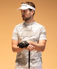 LUXEAKMPLUS/リュクスエイケイエムプラス LUXEAKMPLUS ゴルフ カモ柄 半袖モックネックTシャツ(吸水速乾 / UVカット)/507999307