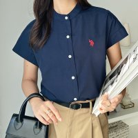 GeeRA/ジーラ GeeRA 【U．S． POLO ASSN．】バンドカラー半袖シャツブラウス/505991767