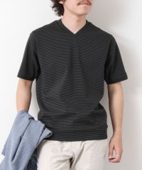 NOLLEY’S goodman/《ビジカジ対応》セミシルケットスムース ボーダー Vネック ドレスTシャツ 25SS/507966915