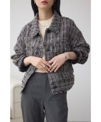 AZUL by moussy/ツイードフリンジジャケット/507993912