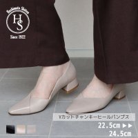 Cool Sapphire/クールサファイア COOL SAPPHIRE 【日本製】COOL SAPPHIRE Vカット チャンキーヒール パンプス/508000247