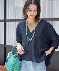 SHIPS WOMEN/【一部WEB限定】〈手洗い可能〉IMPERIAL LINEN スキッパー ブラウス/508000818