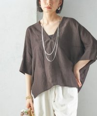 SHIPS WOMEN/【一部WEB限定】〈手洗い可能〉IMPERIAL LINEN スキッパー ブラウス/508000818