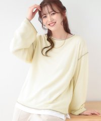 SHOO・LA・RUE Cutie Blonde/キューティーブロンド Cutie Blonde 【2枚セット】光沢カノコ編み配色ニット×ロンTセット/508000931