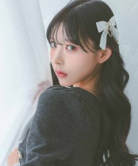 Tika/ティカ Tika リボンデザインパールチェーンツインバレッタヘアアクセサリー/508001640