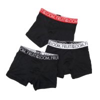 FRUIT OF THE LOOM/フルーツオブザルーム FRUIT OF THE LOOM 下着 メンズ パンツ ブランド アンダーウェア インナー 3枚組 シンプル 無地 ベーシック ロゴ 黒/508002036