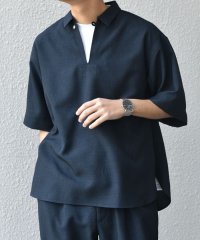 SHIPS any MEN/SHIPS any:〈洗濯機可能〉リネンライク スキッパー プルオーバーシャツ(セットアップ対応)◆/508002211
