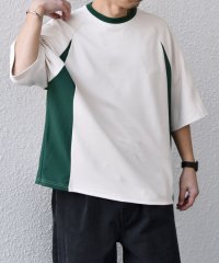 SHIPS any MEN/SHIPS any:〈洗濯機可能〉リブ パネル スポーティー ジャージー Tシャツ◇/508002221