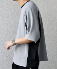 SHIPS any MEN/SHIPS any:〈洗濯機可能〉リブ パネル スポーティー ジャージー Tシャツ◇/508002221