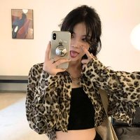 Belle Cie/ベルシー Belle Cie シャツ 長袖 ショート丈 短丈 アニマル ゼブラ レオパード 豹 レディース 韓国ファッション 羽織り 派手 ひょう レイヤード /508002398