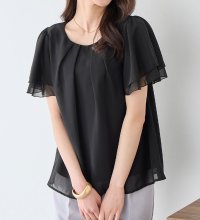 Alotta/アロッタ Alotta 【5つの機能付】インナー付きフリル袖シフォンタックブラウス/508002431
