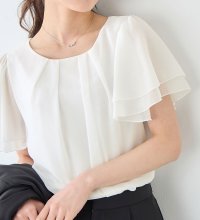 Alotta/アロッタ Alotta 【5つの機能付】インナー付きフリル袖シフォンタックブラウス/508002431