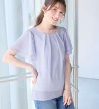 Alotta/アロッタ Alotta 【5つの機能付】インナー付きフリル袖シフォンタックブラウス/508002431