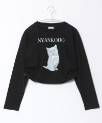 salong hameu/サロンハミュー Salong hameu 神保町にゃんこ堂 猫フォトプリント 短丈 ラグランロンT サイドシャーリング ねこ/508002496