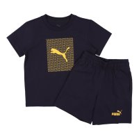PUMA/プーマ PUMA ジュニア Tシャツハーフパンツセット ESS LOGO LAB Tシャツ AND ショーツ セット B_ 687887/508002733