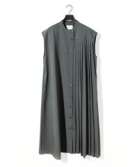 MIDIUMISOLID/MIDIUMISOLID for Ladies アシンメトリープリーツノースリーブワンピース/508002811