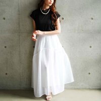 Sawa a la mode/サワアラモード Sawa a la mode レディなリボン付きギャザーフレアスカート/508002823