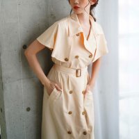 Sawa a la mode/サワアラモード Sawa a la mode クラシカルなケープカラートレンチワンピース/508002826