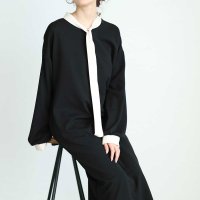 Sawa a la mode/サワアラモード Sawa a la mode ボウタイリボンのバイカラーロングワンピース/508002828