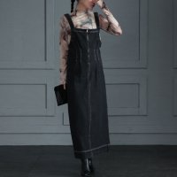 Sawa a la mode/サワアラモード Sawa a la mode スタイルアップする大人のデニムジャンパースカート/508002861