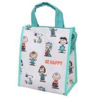 シネマコレクション cinemacollection スヌーピー ランチトート ランチバッグスクエア M BE HAPPY IVORY ピーナッツ 大西賢製販 