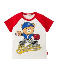MIKI HOUSE HOT BISCUITS/【家族でおそろい】ベースボールデザイン ラグラン半袖Tシャツ/508003642