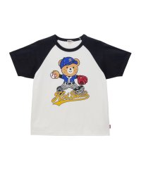 MIKI HOUSE HOT BISCUITS/【家族でおそろい】ベースボールデザイン(大人用) ラグラン半袖Tシャツ/508003644